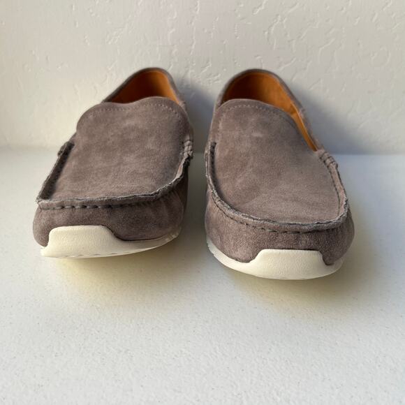 Olukai Ka\'a Suede Loafers Men\'s 11.5 Gray Drop-In Heel Minimalist Old Money NEW main image 9